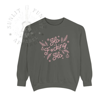 Comfort Colors Ho Fcking Ho NSFW Funny Christmas Sweater - Sunlit Funlit Country Music Tees